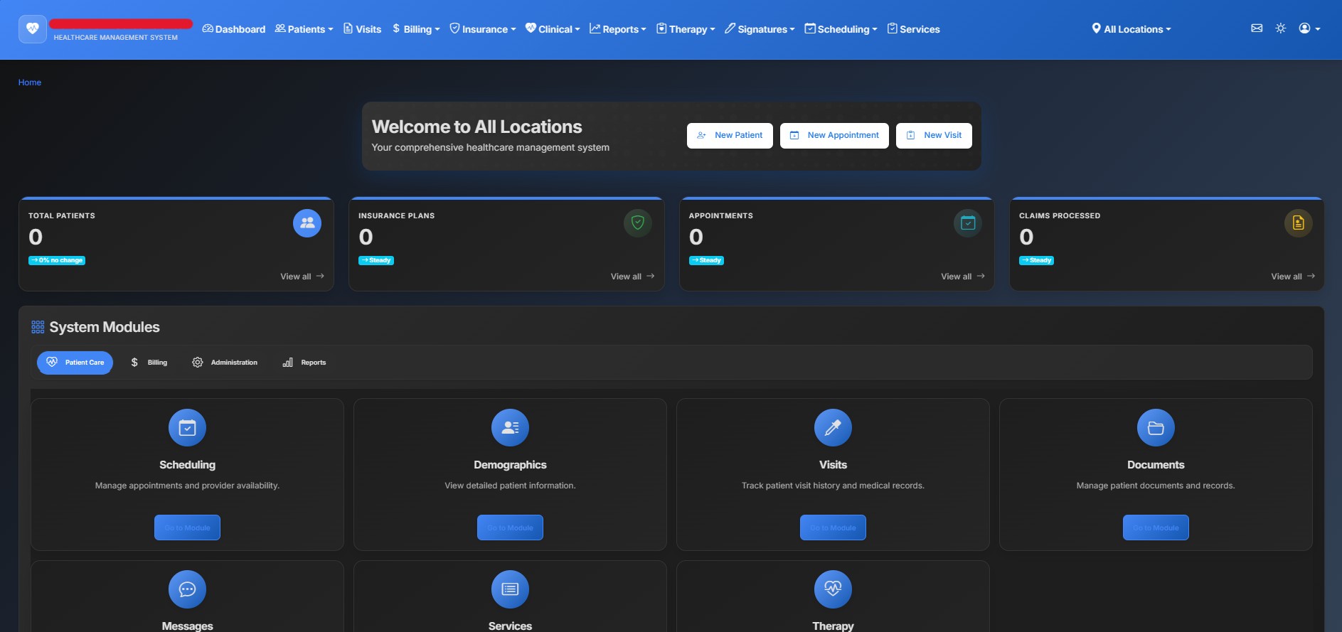 Clinical OS — Dark Mode Interface